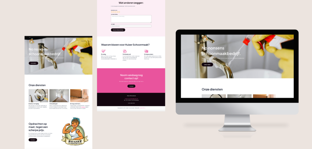 WordPress website laten maken 3 Huizer schoonmaak