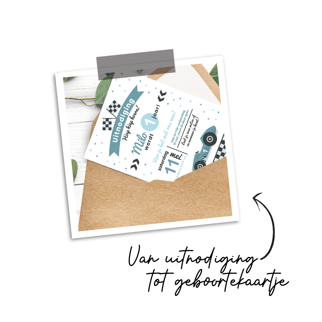 Polaroid Geboortekaartje 1